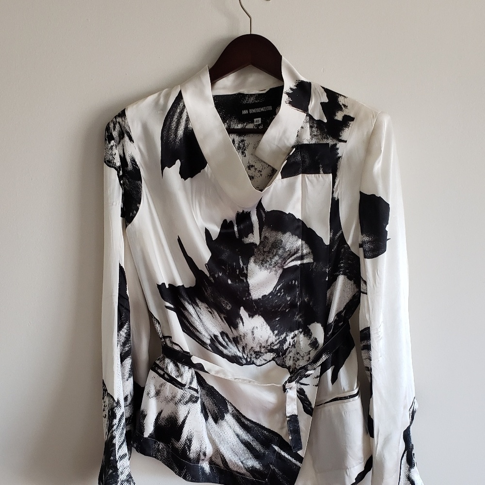 Ann Demeulemeester silk jacket 40IT 6us